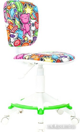 Компьютерное кресло Бюрократ CH-W204/F (пластик белый/маскарад)