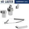 Набор аксессуаров для ванной Lauter 21TS3018 + 21TS3020 + 21TS3010 + 21TS3012 + 21TS3007 (Chrome, 5 предметов)