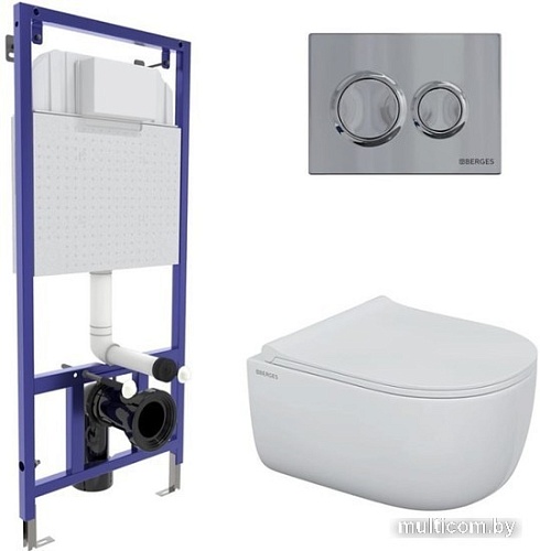 Унитаз Berges Wasserhaus Ego Rimless 043249 (с сиденьем)