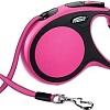 Поводок-рулетка Flexi New Comfort M Tape 5 м (розовый/черный)