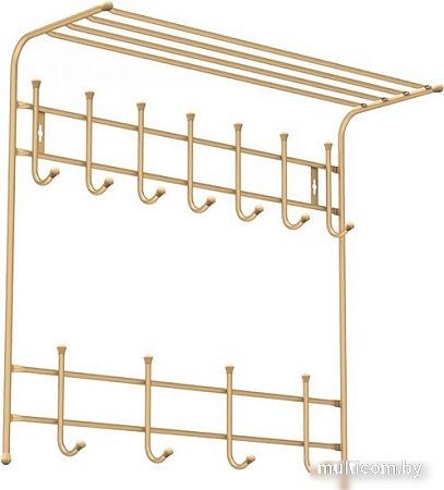 Вешалка для одежды Nika с полкой ВПТ11 (золото)