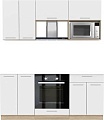 Готовая кухня Интерлиния Мила 1.8 ВТ без столешницы (белый платинум/белый платинум)