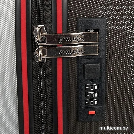 Чемодан-спиннер Grott 321-591/5-23 (серый/коричневый)