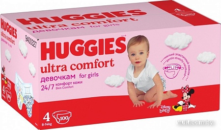 Подгузники Huggies Ultra Comfort 4 Disney Box Girl (100 шт)
