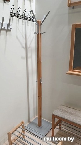 Вешалка для одежды Sheffilton Альберо SHT-CR11 985627 (прозрачный лак/алюминий металлик)