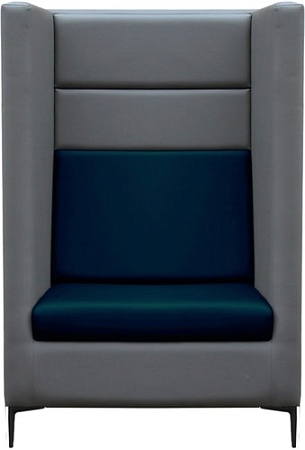 Интерьерное кресло Brioli Дирк (экокожа, L21 серый/L18 синий)