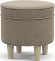 Пуфик Нижегородмебель Лора ТП 327 (ультра беж песочный)