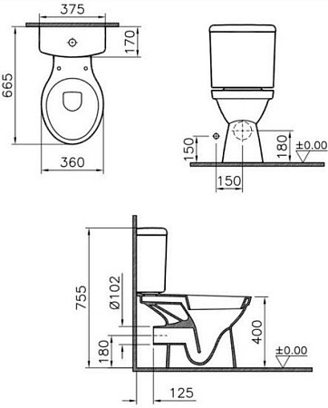 Унитаз Vitra Eco Norm 9823B099-7204