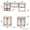 Готовая кухня Интерлиния Тренд 2.0В (белый/белый/кастилло темный)