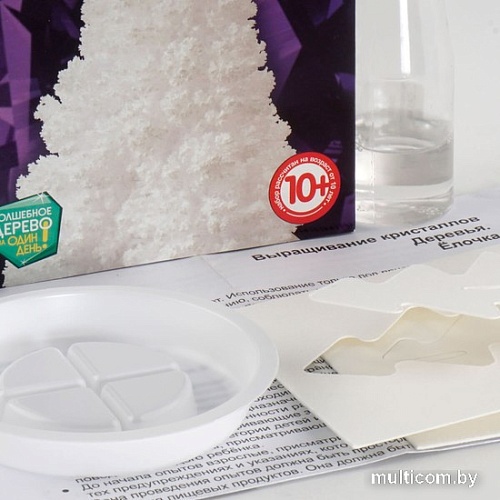 Набор для опытов Lori Выращивание кристаллов. Деревья. Белая елочка Крд-001