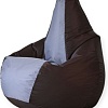 Кресло-мешок Mio Tesoro Груша Kombo XXL GF-130x85-SHS (шоколад/серебристый)