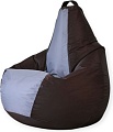Кресло-мешок Mio Tesoro Груша Kombo XXL GF-130x85-SHS (шоколад/серебристый)