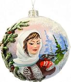 Елочные игрушки Грай Девушка и снегирь ШБ120-3