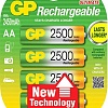 Аккумуляторы GP AA 2500mAh 4 шт. (250AAHC)