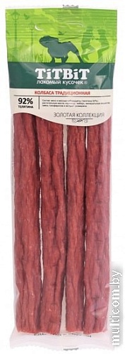 Лакомство для собак TiTBiT Колбаса Традиционная Золотая коллекция 80 г