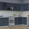 Готовая кухня Интерлиния Тренд 1.5x3.2 правая (индиго/индиго/опал светлый)
