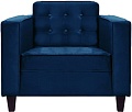 Интерьерное кресло Brioli Вилли (велюр, B69 синий/темные ножки)