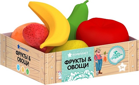 Набор игрушечных продуктов Нордпласт Фрукты в ящике 433/2