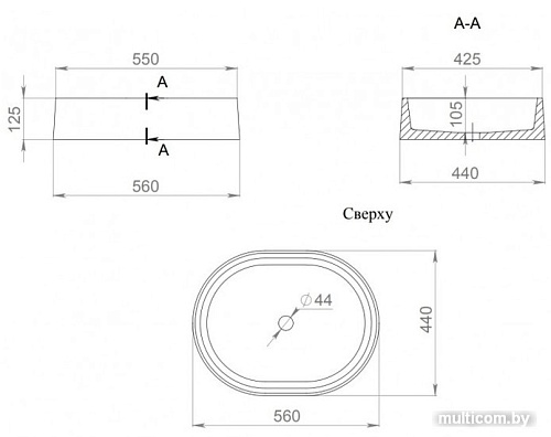 Умывальник Salini Gloria 1102211M