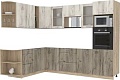 Готовая кухня Интерлиния Мила 1.88x2.8 левая без столешницы (дуб белый/дуб серый)