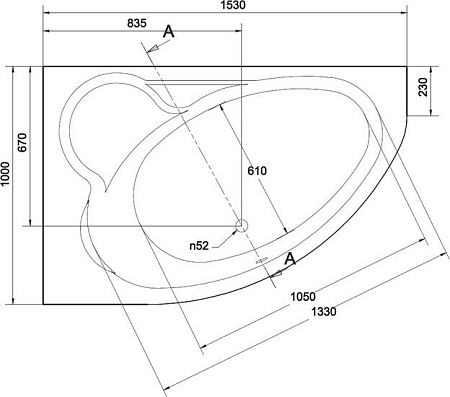 Ванна Cersanit Kaliope 153x100