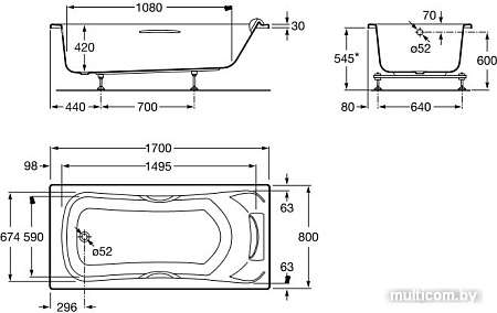 Ванна Roca Becool 170x80 [ZRU9302852]