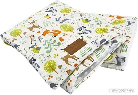 Плед Amarobaby Растем вместе. Зверята 95х85 (желтый/оранжевый)