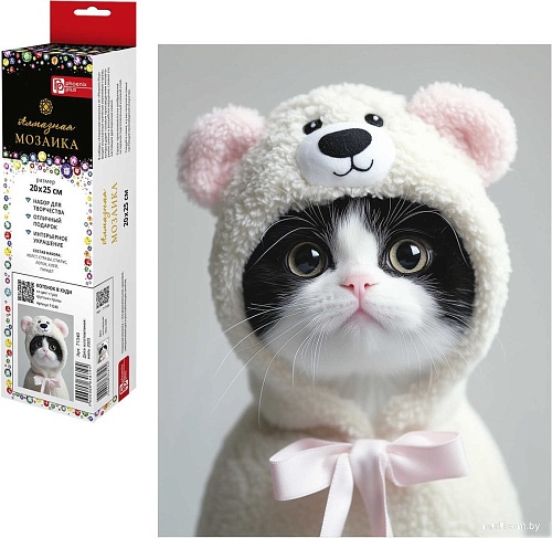 Алмазная мозаика Феникс+ Котенок в худи 71340