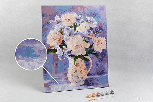 Картина по номерам ФРЕЯ Букет нежных пионов PNB/PL-130