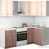Готовая кухня S-Company Клео лайт 1.2x1.6 правая (ясень шимо темный/ясень шимо светлый)