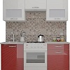 Кухня ВерсоМебель ЭкоЛайт-5 1.7 (белый/бургундский дождь)