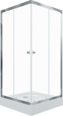 Душевой уголок Triton Вента 100x100 (хром, с поддоном)