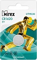 Элементы питания Mirex CR1620 Mirex литиевая блистер 1 шт. 23702-CR1620-E1