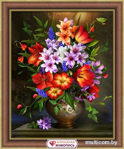Алмазная мозаика Алмазная Живопись Цветочное ассорти АЖ-1733