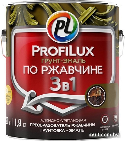 Грунт-эмаль Profilux По ржавчине 3в1 (1.9 кг, белый)