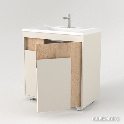 Дабер Тумба под умывальник 015 WeltWasser Deilbach 7517-80 Т15.8W.0.18 (бежевый/дуб бардолино)