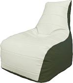 Кресло-мешок Flagman Бумеранг Б1.3-03 (белый/зеленый)