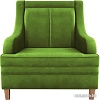 Интерьерное кресло Brioli Луи (велюр, B26 зеленый/светлые ножки)