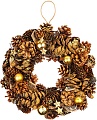 Рождественский венок Elan Gallery Венок Золотая феерия Круг 450134