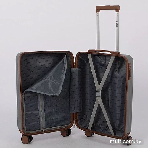 Чемодан-спиннер Grott 340-614/5-20 (светло-серый)