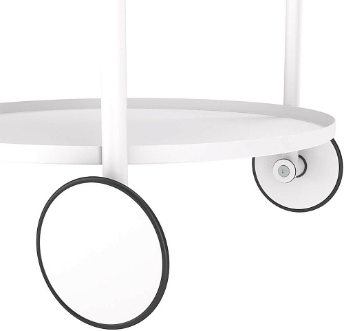 Журнальный столик Sheffilton SHT-CT60 (белый муар/белый)