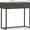 Консольный стол Shtabe Simple 7011 эко (графит/дуб веллингтон/черный)