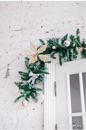 Елочная игрушка Pozzi Milano Бантики 5131 (2 шт, серебристый)