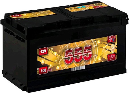 Автомобильный аккумулятор 555 6СТ-100-А3 R (100 А/ч)