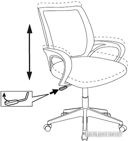 Компьютерное кресло Бюрократ Burokids 1W 1920811 (голубой Sticks 06/пластик белый)
