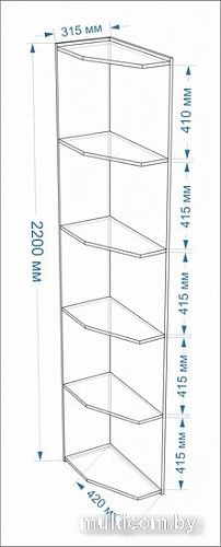 Угловое окончание Евва Лайн ЛН-TU.220.44.01 (дуб кантри золотой)