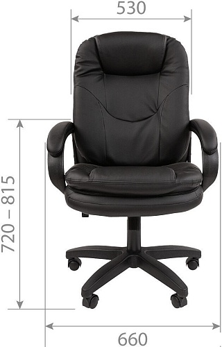 Офисное кресло CHAIRMAN 668LT N (черный пластик/экопремиум серый)