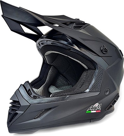 Мотошлем AIM RH855 Fiber Glass RH855-008-L (L, черный матовый)