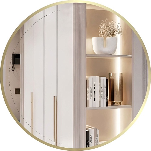 Зеркало eMZe 90 UV.90.90.AUR (золотой с УФ-окантовкой)