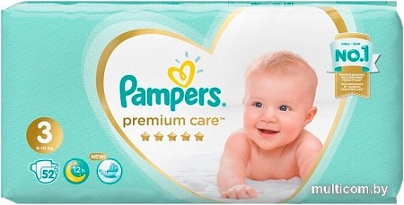 Подгузники Pampers Premium Care 3 (52 шт)